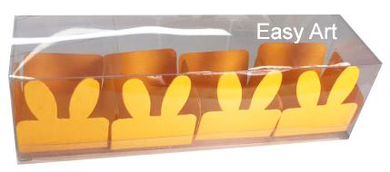 Caixa Clean 4 Doces com Forminha de Orelinha Páscoa Cores - 10 unidades