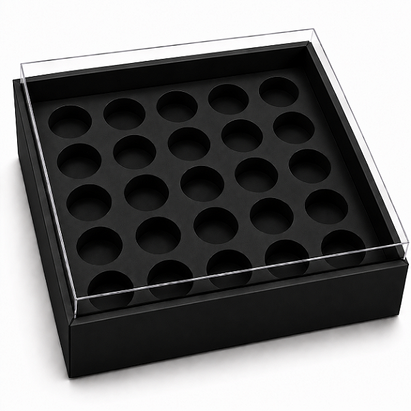 Caixa com Berço para 25 Brigadeiros 20x20x4,5 - Pct com 10 Unidades