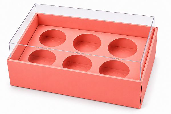 Caixa com Berço para 6 Brigadeiros 12x8x4,5 - Pct com 10 Unidades