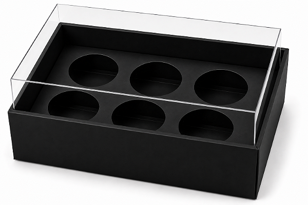 Caixa com Berço para 6 Brigadeiros 12x8x4,5 - Pct com 10 Unidades