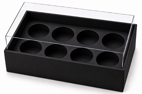 Caixa com Berço para 8 Brigadeiros 16x9x4,5 - Pct com 10 Unidades
