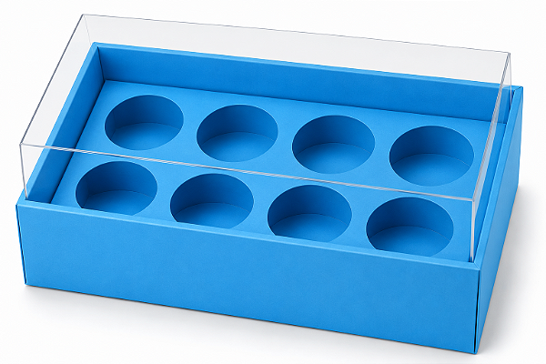 Caixa com Berço para 8 Brigadeiros 16x9x4,5 - Pct com 10 Unidades