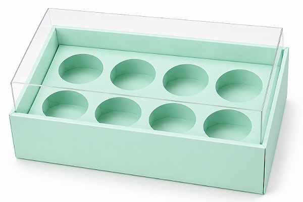 Caixa com Berço para 8 Brigadeiros 16x9x4,5 - Pct com 10 Unidades