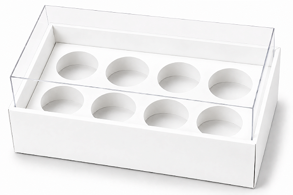 Caixa com Berço para 8 Brigadeiros 16x9x4,5 - Pct com 10 Unidades