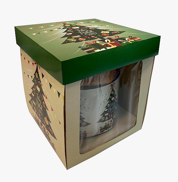 Caixa para Panetone 500g - 750g / Árvore de Natal