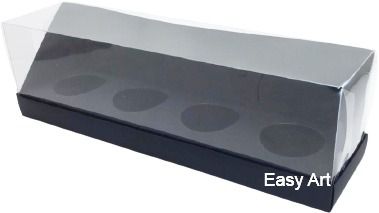 Caixa Vitrine para 4 Ovinhos de Páscoa de 50g - Pct com 10 Unidades