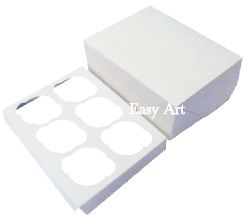 Caixas para 6 Cupcakes com Berço - Pct com 10 Unidades