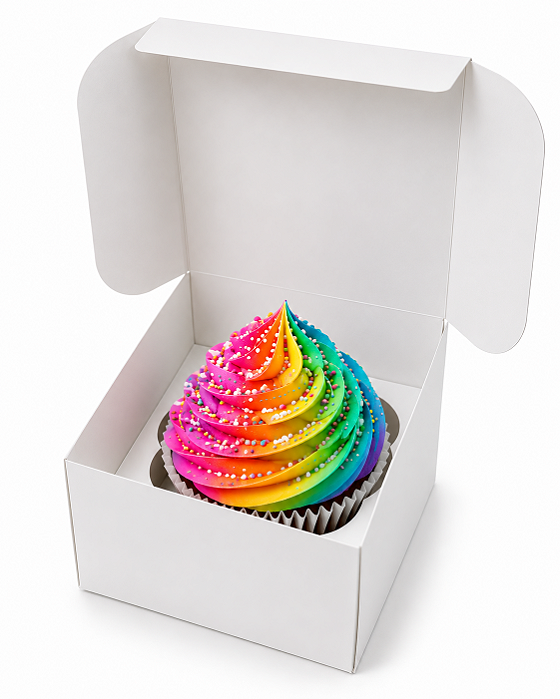 Caixas para 1 Cupcake Padrão - Pct com 10 Unidades