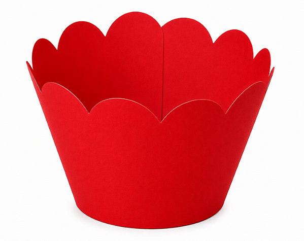 50 Wrapper para Cupcakes 8x5x5 - Vermelho