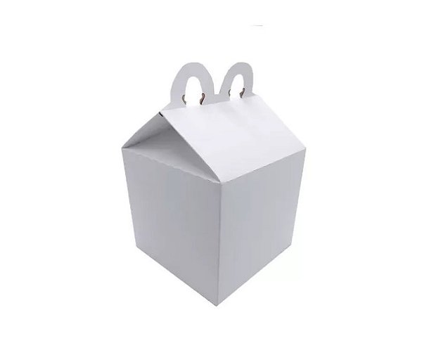 Caixa Maleta Modelo Mc Donald's 11,5x11,5x10 / Branco - Pct com 10 Unidades