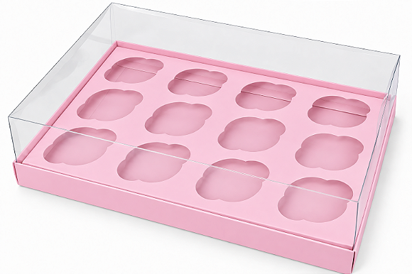 Caixas para 12 Mini Cupcakes 23,5x16,8x6 - Pct com 10 Unidades