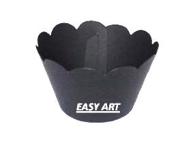 50 Wrapper para Cupcakes  5,5x3,5x4,5 - Preto
