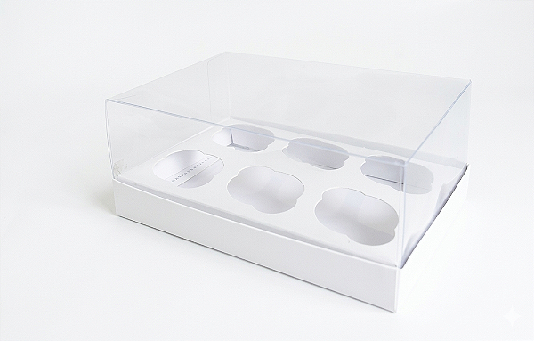 Caixas para 6 Cupcakes Padrão 24x18,5x9 - Pct com 10 Unidades