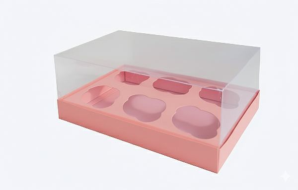 Caixas para 6 Cupcakes Padrão 24x18,5x9 - Pct com 10 Unidades