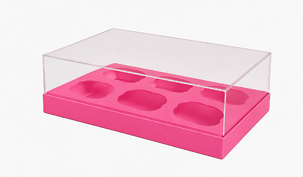 Caixas para 6 Cupcakes Padrão 24x18,5x9 - Pct com 10 Unidades