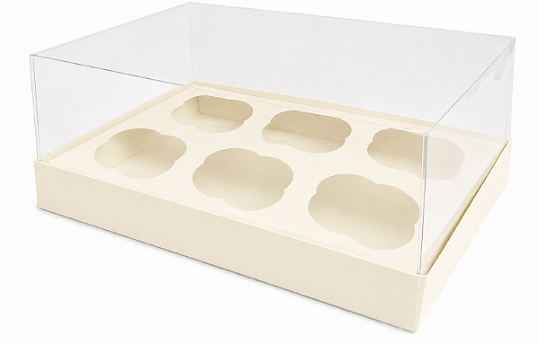 Caixas para 6 Cupcakes Padrão 24x18,5x9 - Pct com 10 Unidades