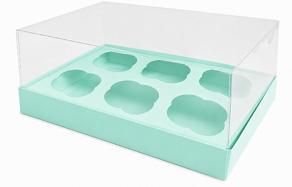 Caixas para 6 Cupcakes Padrão 24x18,5x9 - Pct com 10 Unidades