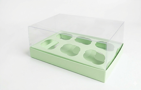 Caixas para 6 Cupcakes Padrão 24x18,5x9 - Pct com 10 Unidades