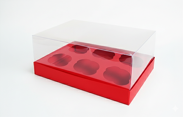 Caixas para 6 Cupcakes Padrão 24x18,5x9 - Pct com 10 Unidades