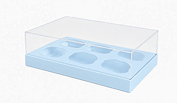 Caixas para 6 Cupcakes Padrão 24x18,5x9 - Pct com 10 Unidades