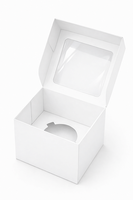 Caixas para 1 Cupcake Padrão com Visor / 11x11x9 - Pct com 10 Unidades