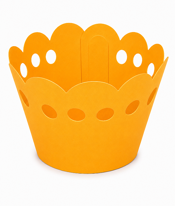 50 Wrapper para Cupcakes 7,5x5x4,5 - Laranja Claro