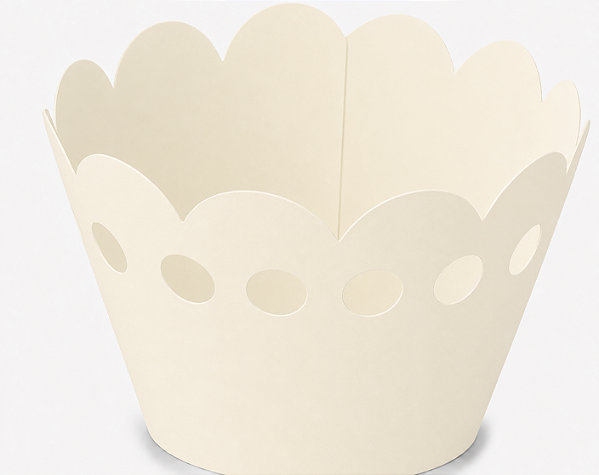 50 Wrapper para Cupcakes 7,5x5x4,5 - Marfim