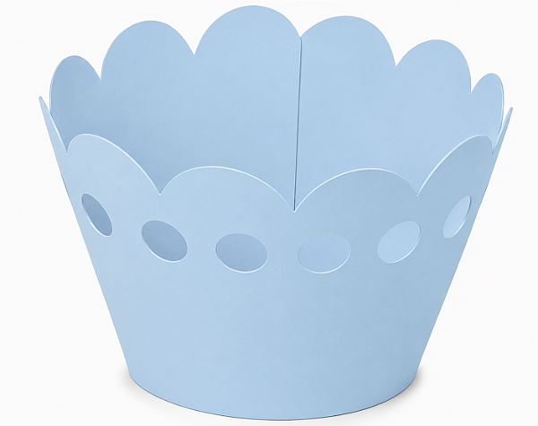 50 Wrapper para Cupcakes 7,5x5x4,5 - Azul Claro