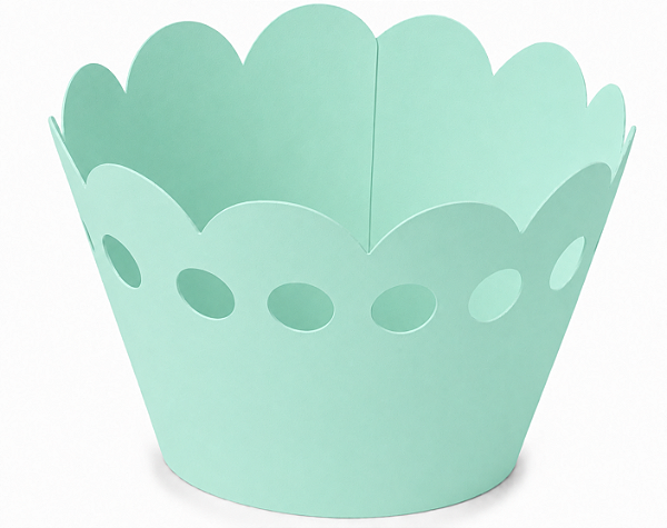 50 Wrapper para Cupcakes 7,5x5x4,5 - Verde Claro