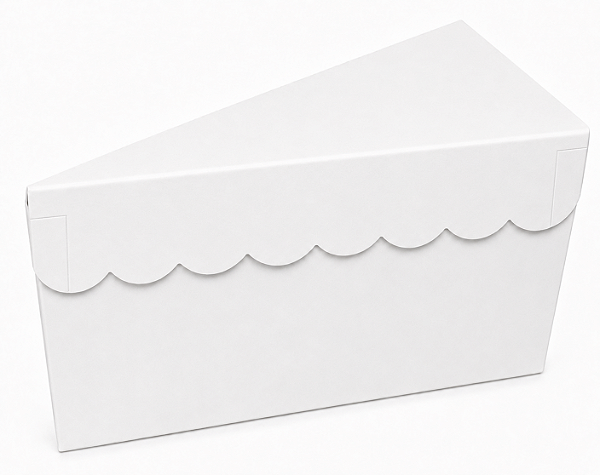 Caixa para Fatia de Bolo - Branco / Pct com 10 Unidades