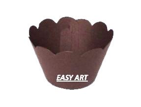 50 Wrapper para Cupcakes 6,5x4,5x4,5 - Marrom Chocolate