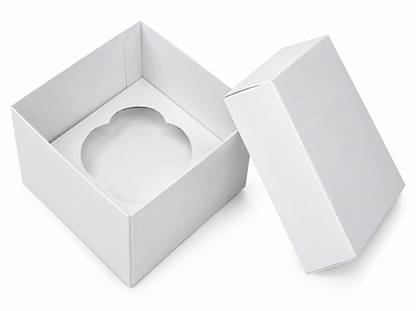 Caixas para Transporte de 1 Mini Cupcake 6x6x6 - Pct com 20 Unidades