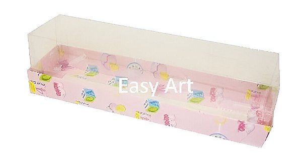 Caixas para 7 Macarons / 4 Brigadeiros 15x4x4 - Pct com 10 Unidades