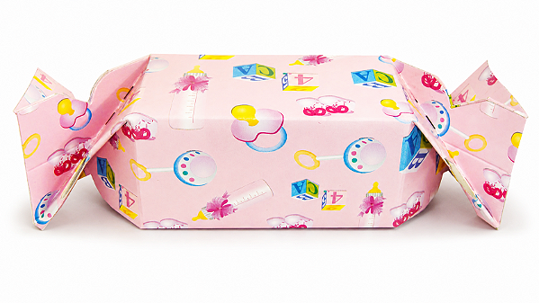 Caixa Bala para Lembrancinhas 10x5x5 - Pct com 10 Unidades