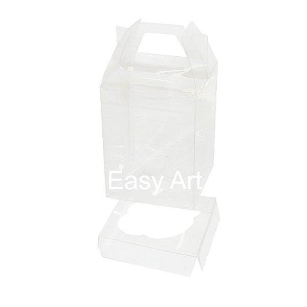 Caixa Maleta para 1 Cupcake 8x8x8 - Pct com 10 Unidades