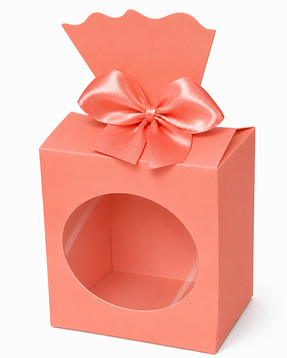 Caixinha para Lembrancinhas com Visor 7,5x5,5x9,5 - Pct com 10 Unidades