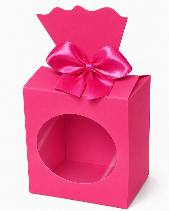 Caixinha para Lembrancinhas com Visor 7,5x5,5x9,5 - Pct com 10 Unidades