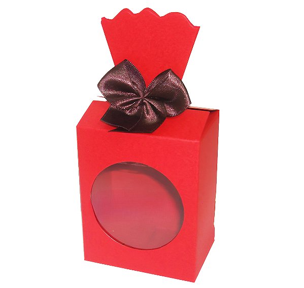 Caixinha para Lembrancinhas / Presentes com Visor - Pct com 10 Unidades