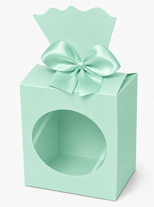 Caixinha para Lembrancinhas com Visor 7,5x5,5x9,5 - Pct com 10 Unidades