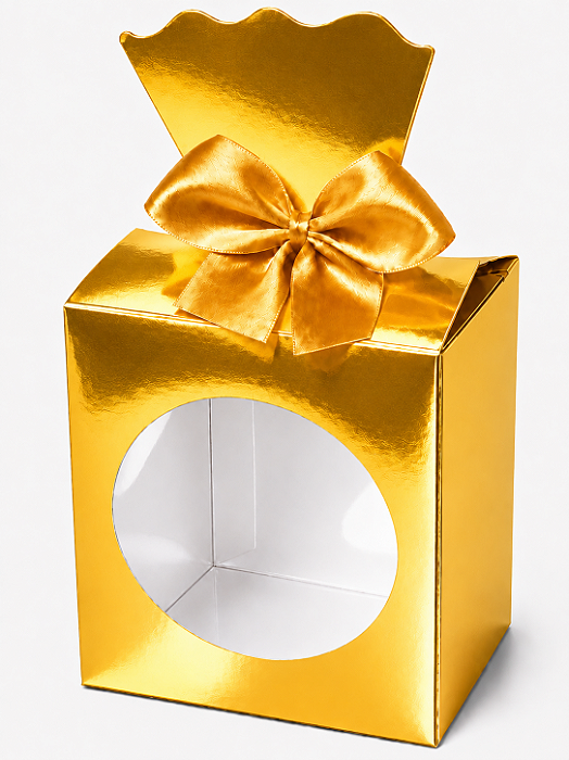 Caixinha para Lembrancinhas com Visor 7,5x5,5x9,5 - Pct com 10 Unidades