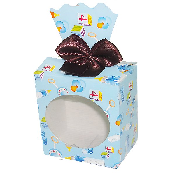 Caixinha para Lembrancinhas / Presentes com Visor - Pct com 10 Unidades