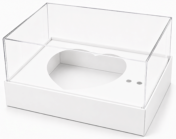 Caixa coração de Colher / 100g - Branco - Pct com 10 Unidades