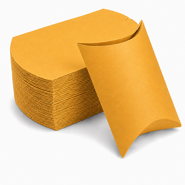 Caixa Almofada Laranja Claro 11,5x9,5x3 - Pct com 10 Unidades