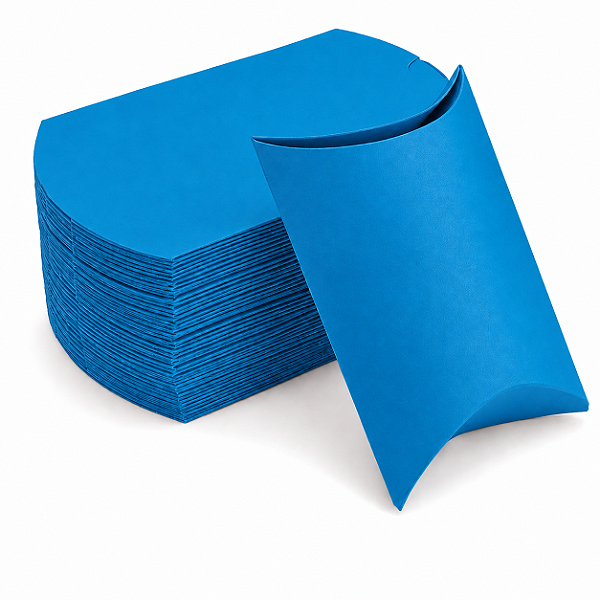 Caixa Almofada Azul Turquesa 11,5x9,5x3 - Pct com 10 Unidades