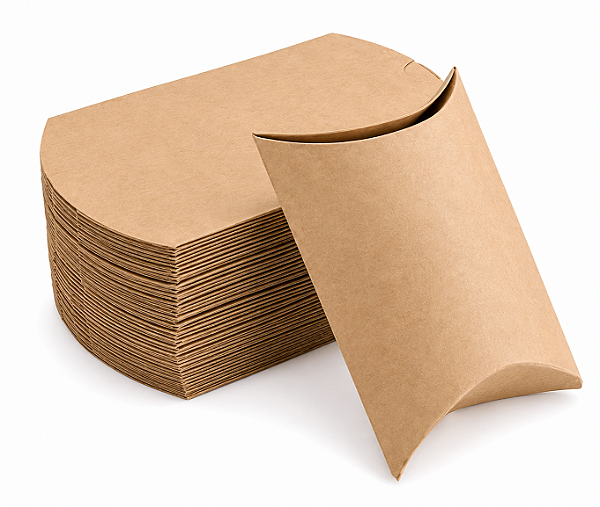 Caixa Almofada Kraft 11,5x9,5x3 - Pct com 10 Unidades
