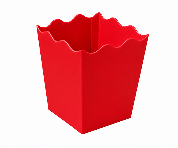Cachepô / Caixa para Pipoca Vermelho 8x8x10 - Pct com 10 Unidades