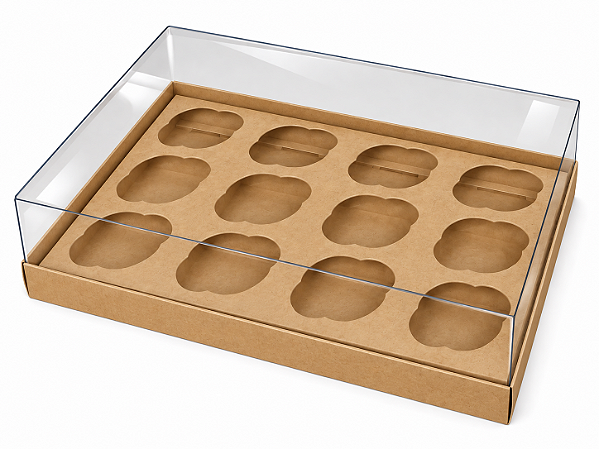 Caixas para 12 Mini Cupcakes 23,5x16,8x8 - Pct com 10 Unidades