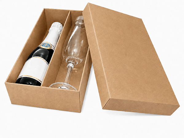 Caixas para Mini Vinho e Taça Sem Visor 21x16x6 - Pct com 10 Unidades