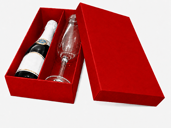 Caixas para Mini Vinho e Taça Sem Visor 21x12x6 - Pct com 10 Unidades