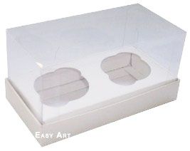 Caixas para 2 Mini Cupcakes - Pct com 10 Unidades